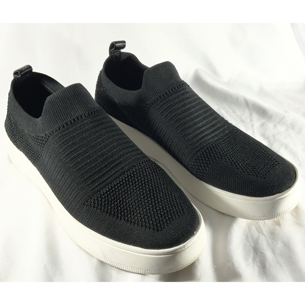 Steve Madden Shoes Beale Slip On Knit Sneakers BEAL01S1 Black Fabric Women's 10M